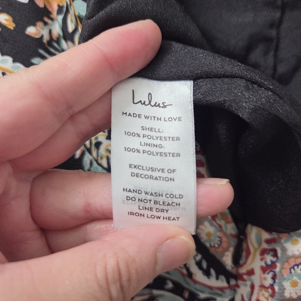 Lulu's Bohemian Perfection Strapless Black Multicolor Paisley Tassel Romper XL - Picture 12 of 14